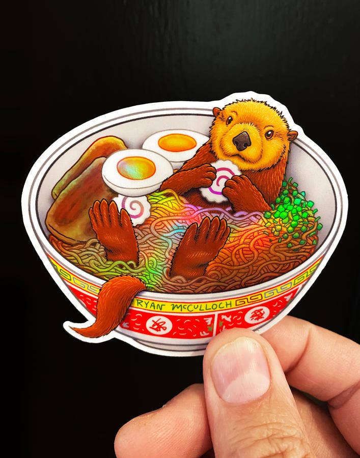 Ramen Sea Otter Sticker