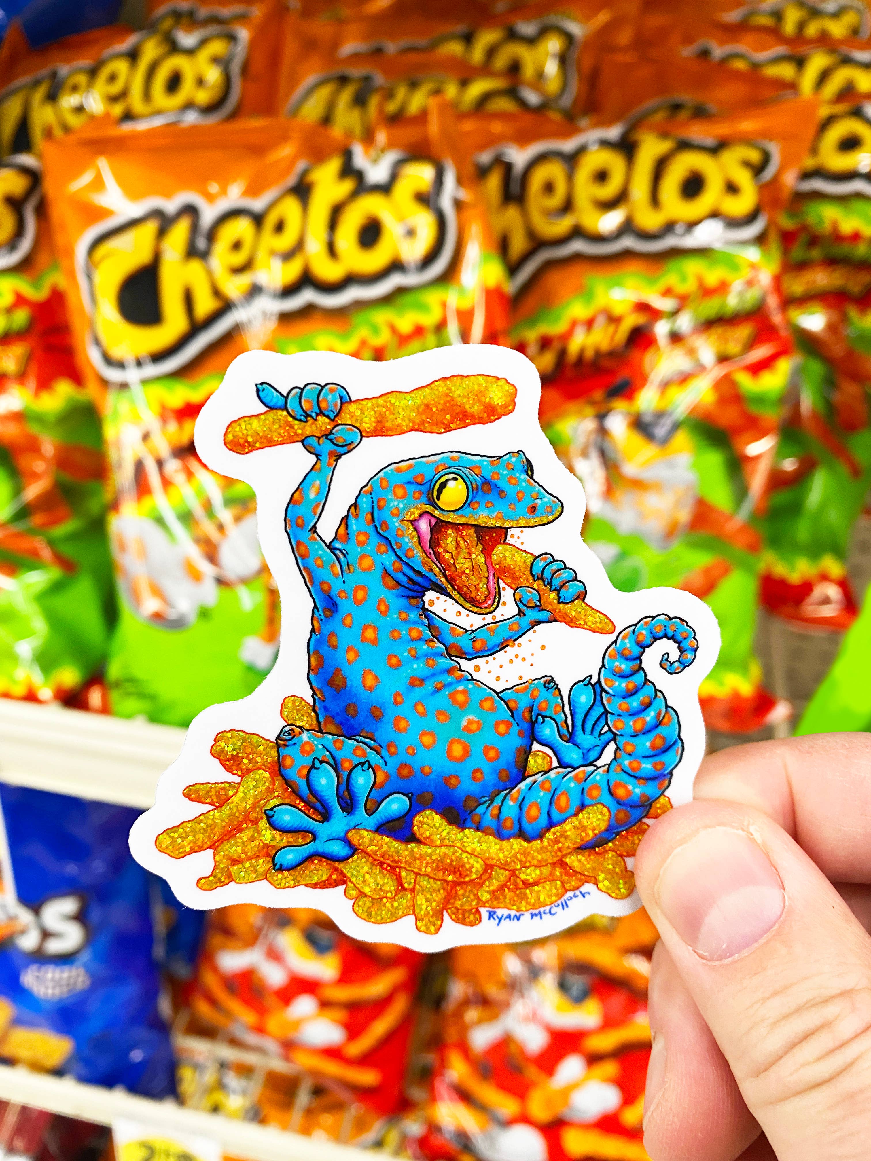 Cheeto Gecko Sticker
