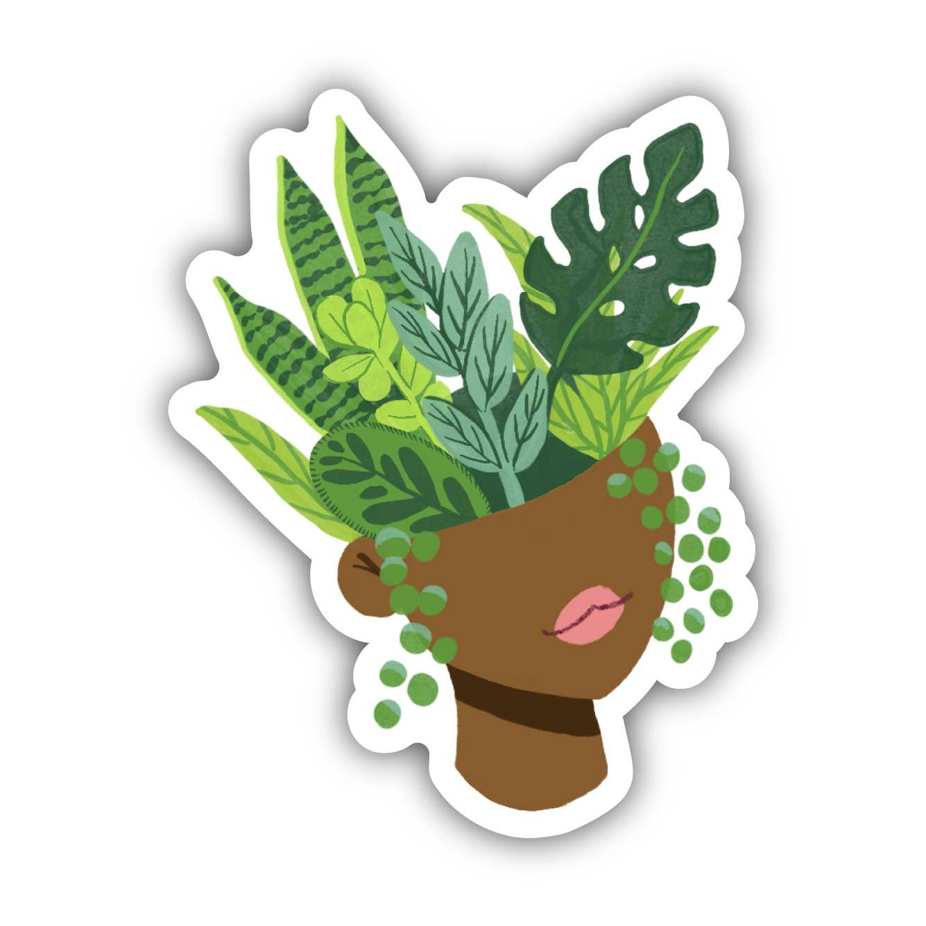 Head Planter Pot Sticker
