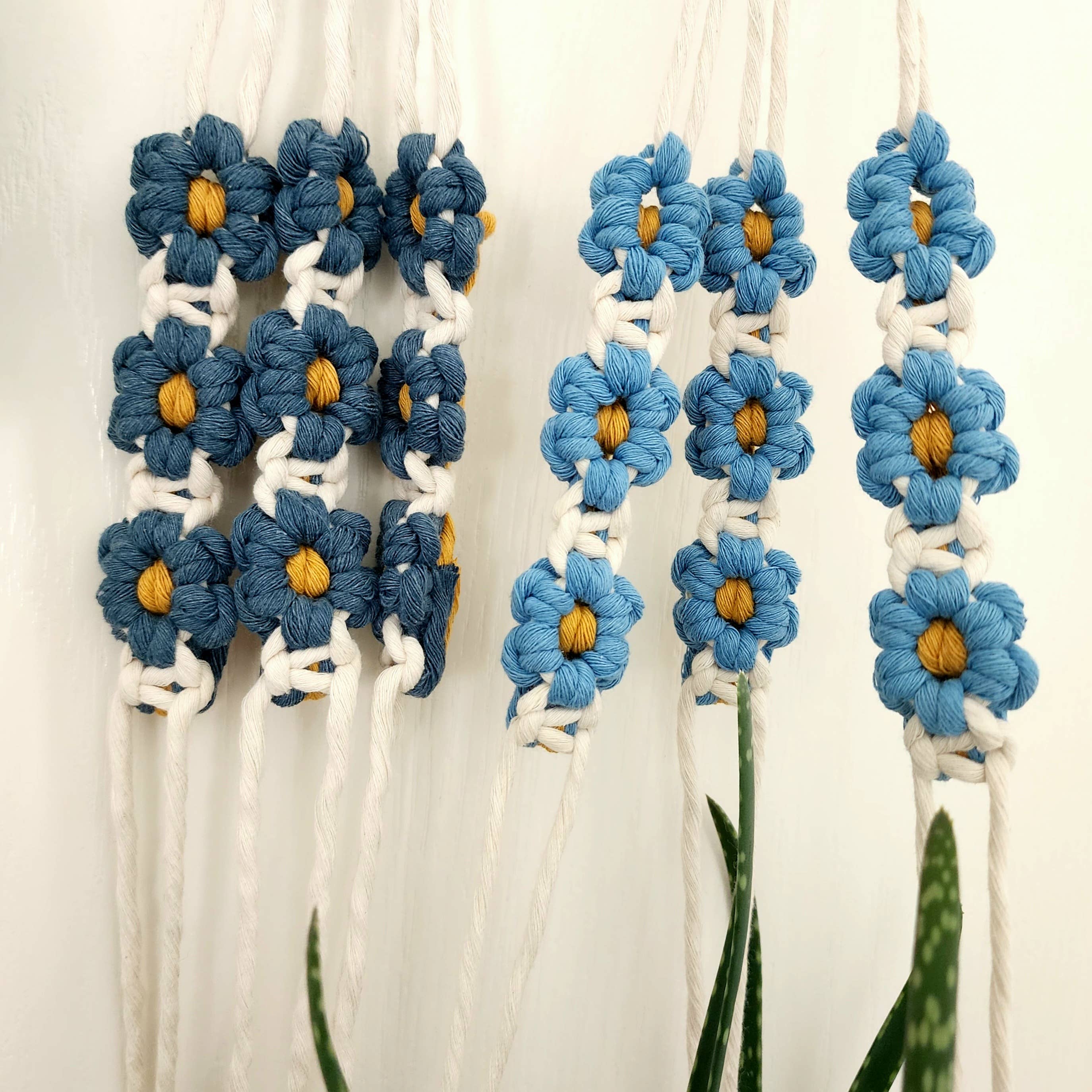 Handmade Daisy Macrame Plant Hanger