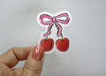 Cherries with Bow Sticker