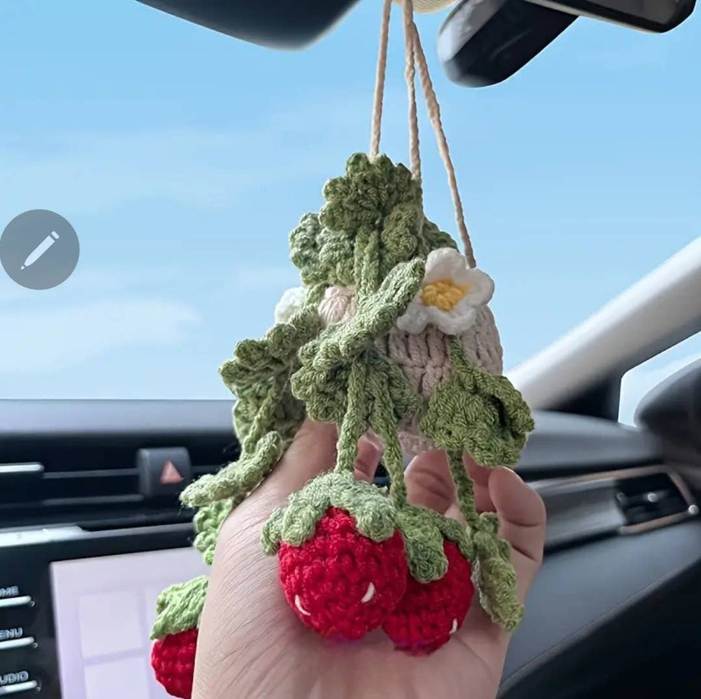 Strawberry Mini Plant Car Charm