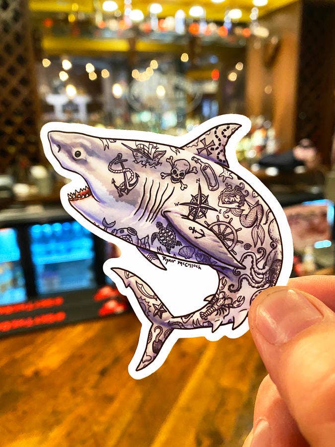 Tattoo Shark Sticker
