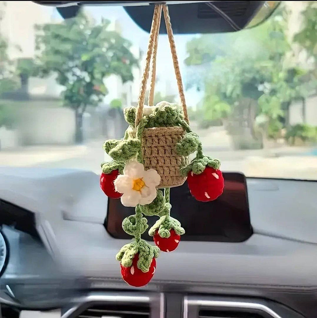 Strawberry Mini Plant Car Charm