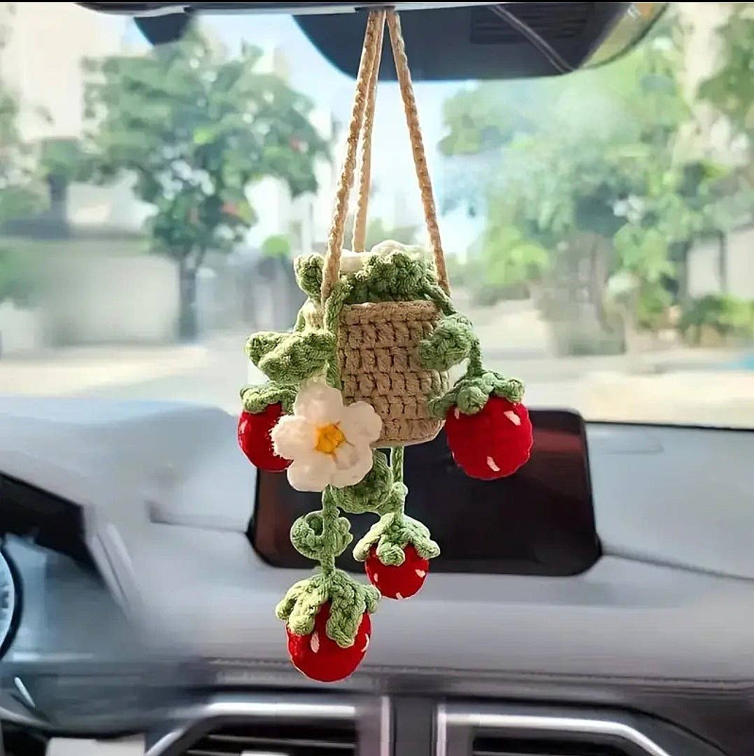 Strawberry Mini Plant Car Charm