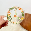 Floral Peace Sign Sticker