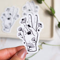Floral Peace Sign Sticker