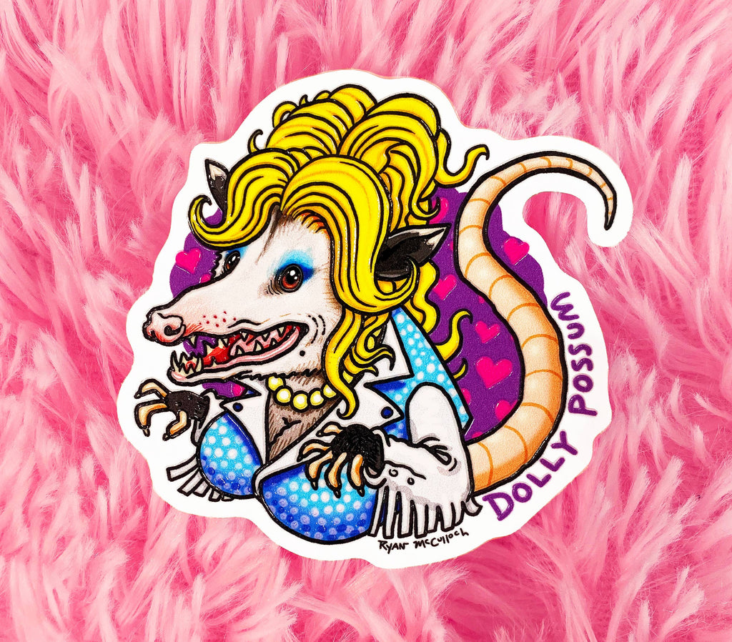 Dolly Possum Sticker