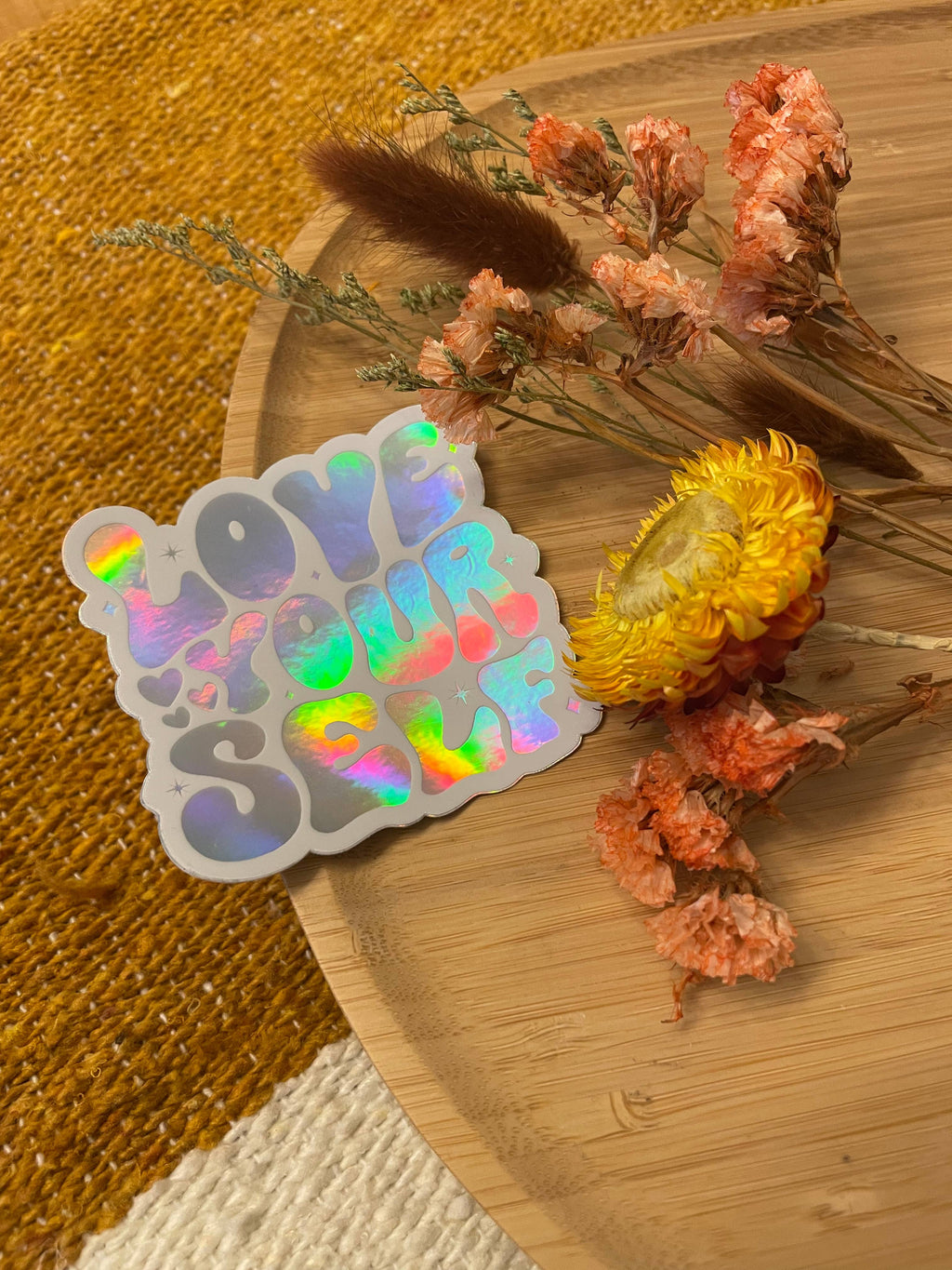 Love Yourself Holographic Sticker