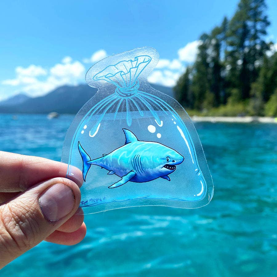 Pet Great White Shark Sticker