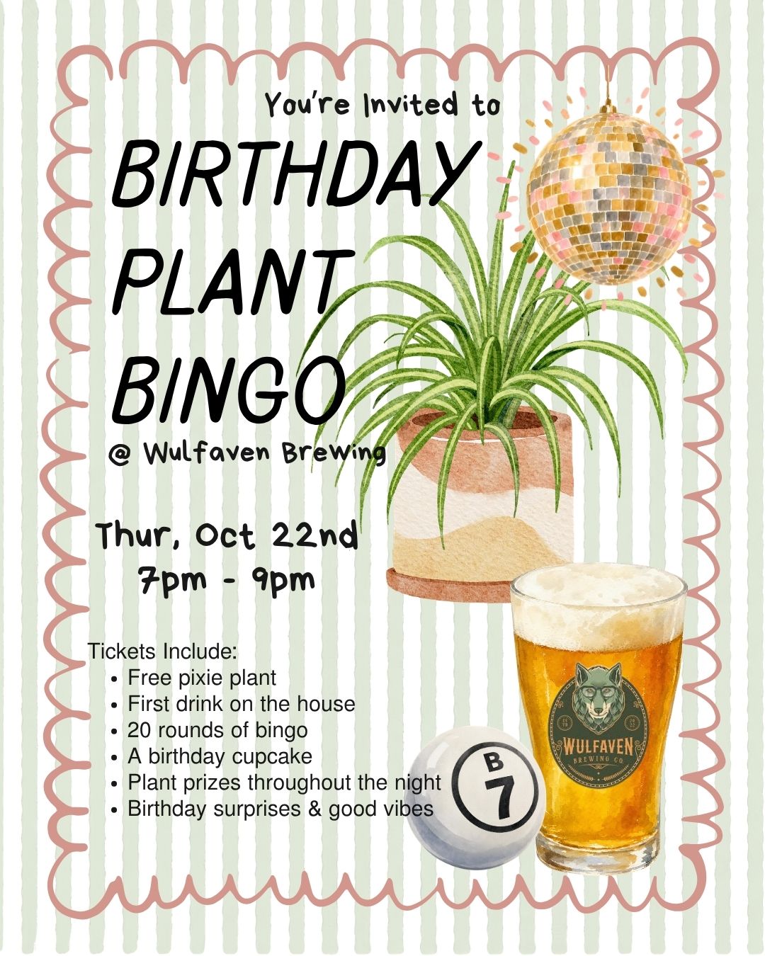 Birthday Plant Bingo @ Wulfaven Brewing
