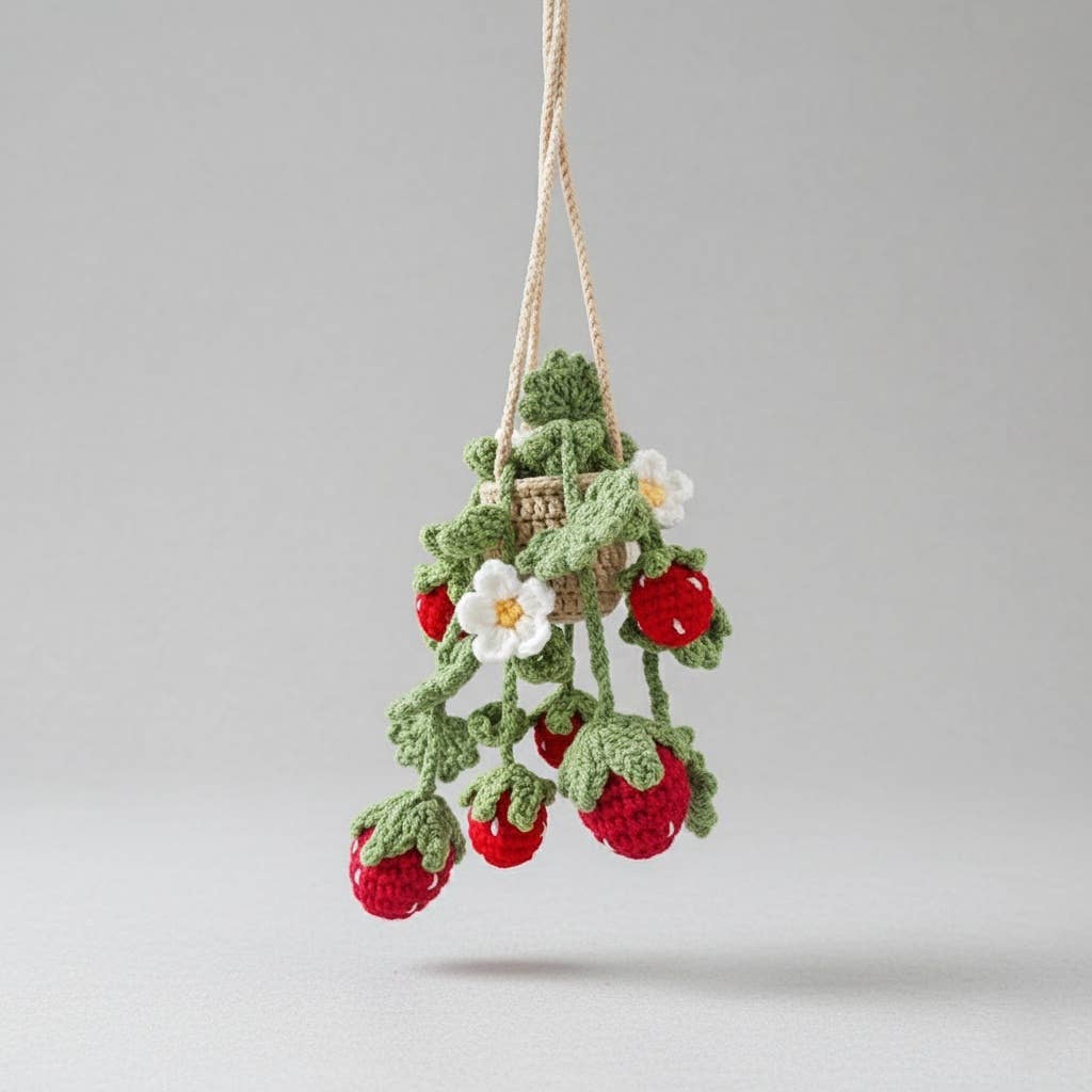 Strawberry Mini Plant Car Charm
