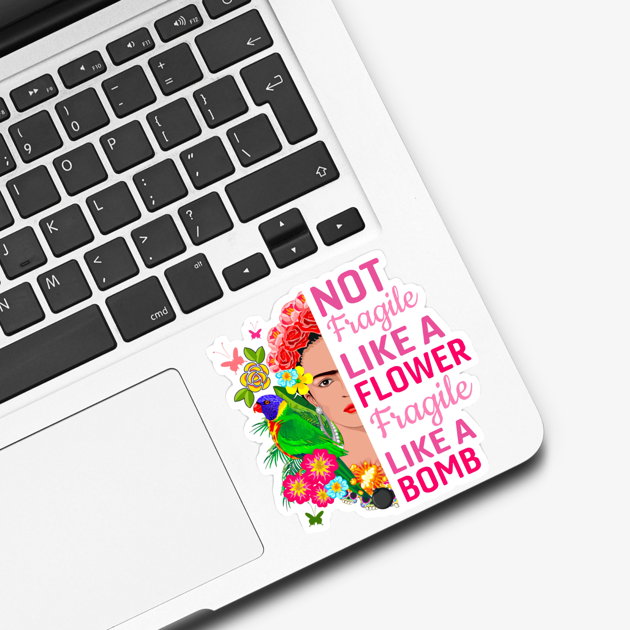 Frida Kahlo Fragile Like a Bomb Sticker