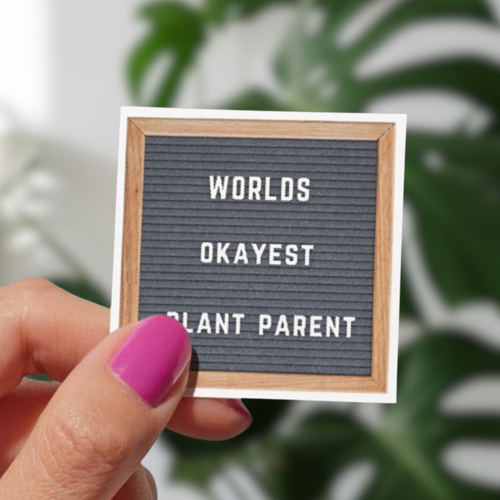Worlds Okayest Plant Parent Sticker