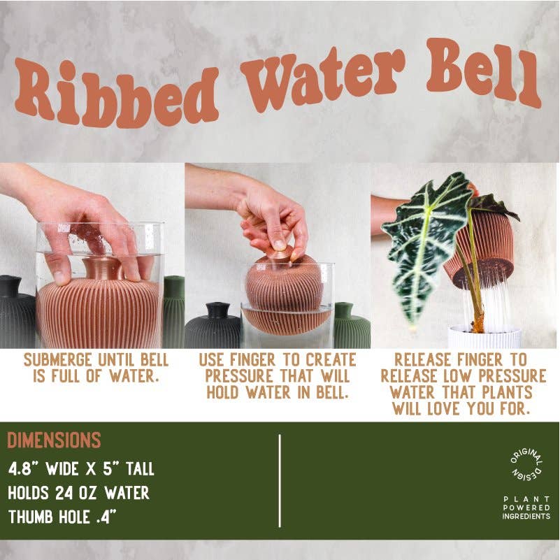 Ribbed Water Bell Thumb Pot